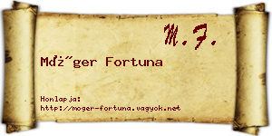 Móger Fortuna névjegykártya